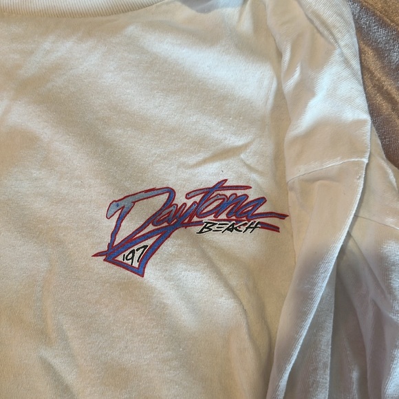 Brandy Melville John Galt Daytona Beach Racing Long Sleeve in White - Picture 4 of 5